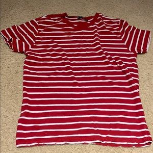brandy melville red/white striped tee